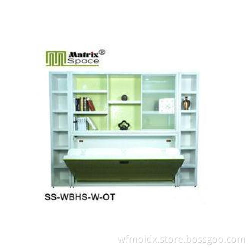 Green modern twin Murphy Wall Bed cum Office Table , hidden